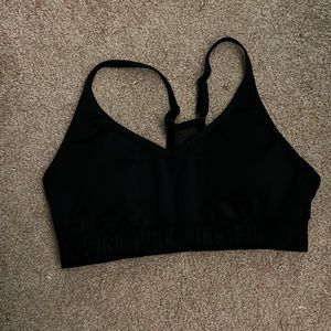 PINK black sports bra, size medium